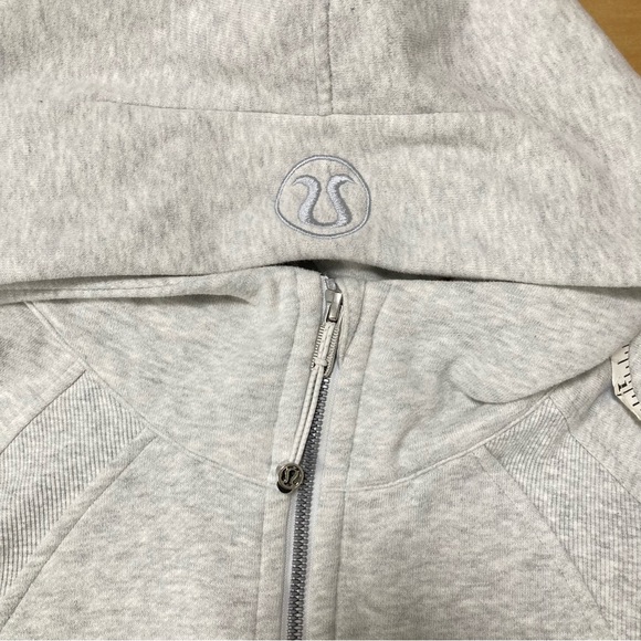Lululemon scuba oversized half zipped hoodie light gray chunky size M/L cropped - Picture 10 of 14